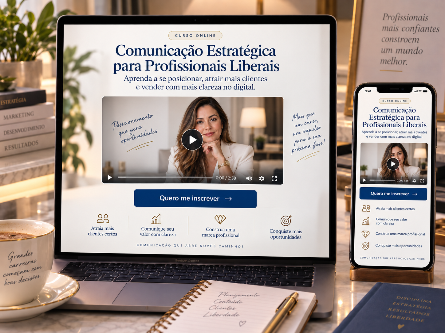 Landing page de conversão que transforma visitas em inscrições, contatos ou vendas